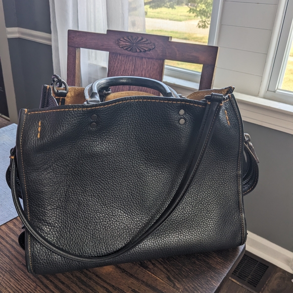 Black Coach Rogue Handbag - Picture 1 of 8